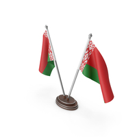 Belarus Cloth Two Flags Stand PNG & PSD Images