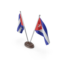 Cuba Cloth Two Flags Stand PNG & PSD Images