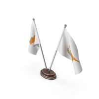 Cyprus Cloth Two Flags Stand PNG & PSD Images
