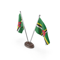 Dominica Cloth Two Flags Stand PNG & PSD Images