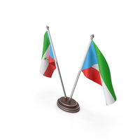 Equatorial Guinea Cloth Two Flags Stand PNG & PSD Images