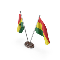 Ghana Cloth Two Flags Stand PNG & PSD Images