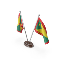 Grenada Cloth Two Flags Stand PNG & PSD Images