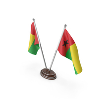 Guinea Bissau Cloth Two Flags Stand PNG & PSD Images