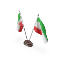 Iran Cloth Two Flags Stand PNG & PSD Images