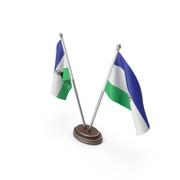 Lesotho Cloth Two Flags Stand PNG & PSD Images