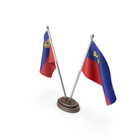 Liechtenstein Cloth Two Flags Stand PNG & PSD Images