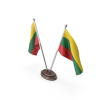 Lithuania Cloth Two Flags Stand PNG & PSD Images