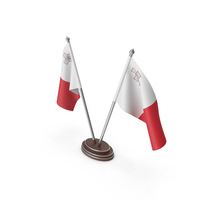 Malta Cloth Two Flags Stand PNG & PSD Images