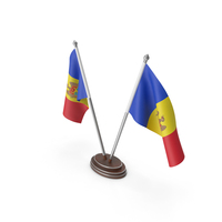 Moldova Cloth Two Flags Stand PNG & PSD Images
