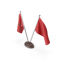 Morocco Cloth Two Flags Stand PNG & PSD Images