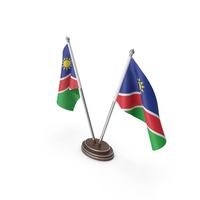 Namibia Cloth Two Flags Stand PNG & PSD Images