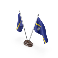 Nauru Cloth Two Flags Stand PNG & PSD Images