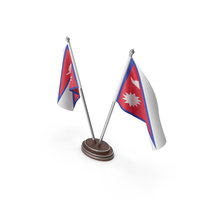 Nepal Cloth Two Flags Stand PNG & PSD Images