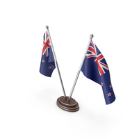 New Zealand Cloth Two Flags Stand PNG & PSD Images
