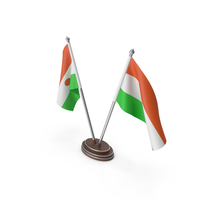 Niger Cloth Two Flags Stand PNG & PSD Images