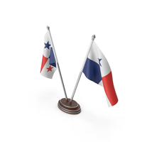 Panama Cloth Two Flags Stand PNG & PSD Images