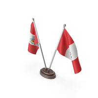 Peru Cloth Two Flags Stand PNG & PSD Images