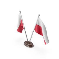 Poland Cloth Two Flags Stand PNG & PSD Images
