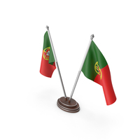 Portugal Cloth Two Flags Stand PNG & PSD Images