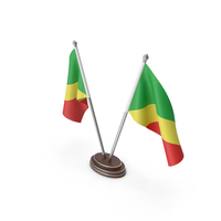 Republic of the Congo Cloth Two Flags Stand PNG & PSD Images