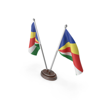 Seychelles Cloth Two Flags Stand PNG & PSD Images