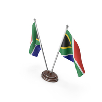 South Africa Cloth Two Flags Stand PNG & PSD Images