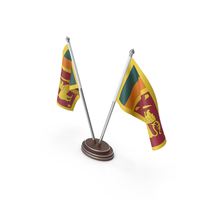 Sri Lanka Cloth Two Flags Stand PNG & PSD Images