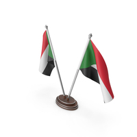 Sudan Cloth Two Flags Stand PNG & PSD Images