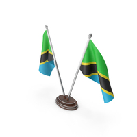 Tanzania Cloth Two Flags Stand PNG & PSD Images