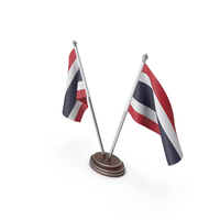 Thailand Cloth Two Flags Stand PNG & PSD Images