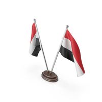 Yemen Cloth Two Flags Stand PNG & PSD Images