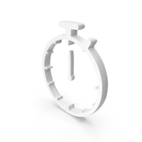 White Stopwatch Time Symbol PNG & PSD Images