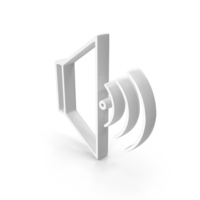 White Speaker High Volume Symbol PNG & PSD Images
