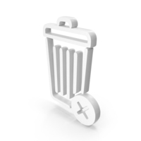 White Recycle Bin Empty Symbol PNG & PSD Images