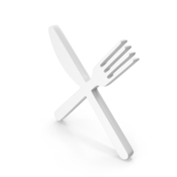 White Restaurant Fork & Butter Knife Logo PNG & PSD Images