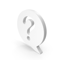 White Question Mark Chat Bubble Symbol PNG & PSD Images