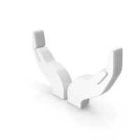 White Open Two Hands Symbol PNG & PSD Images