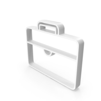 White Briefcase Outline Symbol PNG & PSD Images
