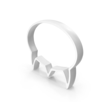 White Three Chat Bubble Symbol PNG & PSD Images