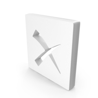 White Wrong Cross In Square Symbol PNG & PSD Images
