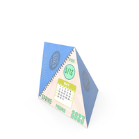 Pyramid Desk Calendar Mockup PNG & PSD Images