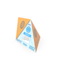 Spiral Pyramid Desk Calendar All Months PNG & PSD Images