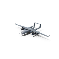 Twin Boom Unmanned Combat Aerial Vehicle PNG & PSD Images