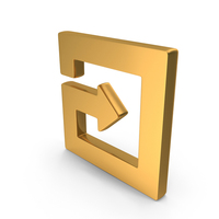 Arrow Refresh Icon Gold PNG & PSD Images