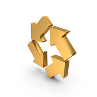 Four Arrows In One Direction Icon Gold PNG & PSD Images