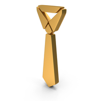 Short Tie Knot Icon Gold PNG & PSD Images