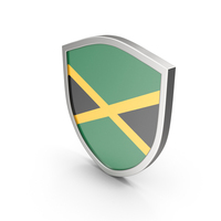 Jamaica Flag Shield Symbol PNG & PSD Images
