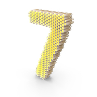 Hexagonal Number 7 PNG & PSD Images