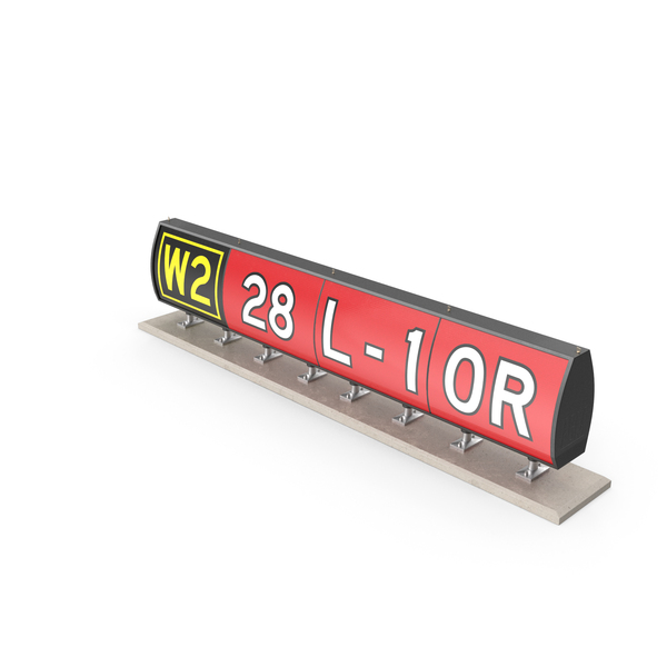 Airport Runway Marking Sign PNG & PSD Images